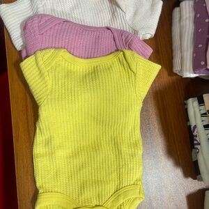 cloud island Yellow and Pink Bodysuits for Infants